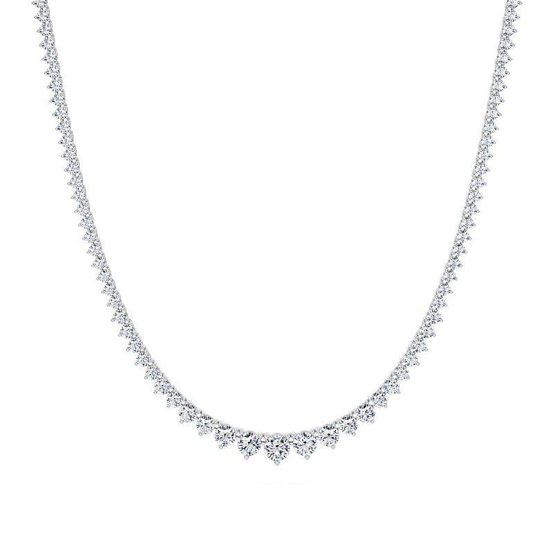 10 CTS Graduated Tennis Necklace