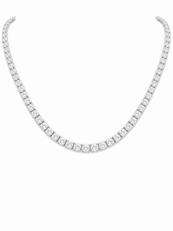 15 CTS Straight Line Tennis Necklace