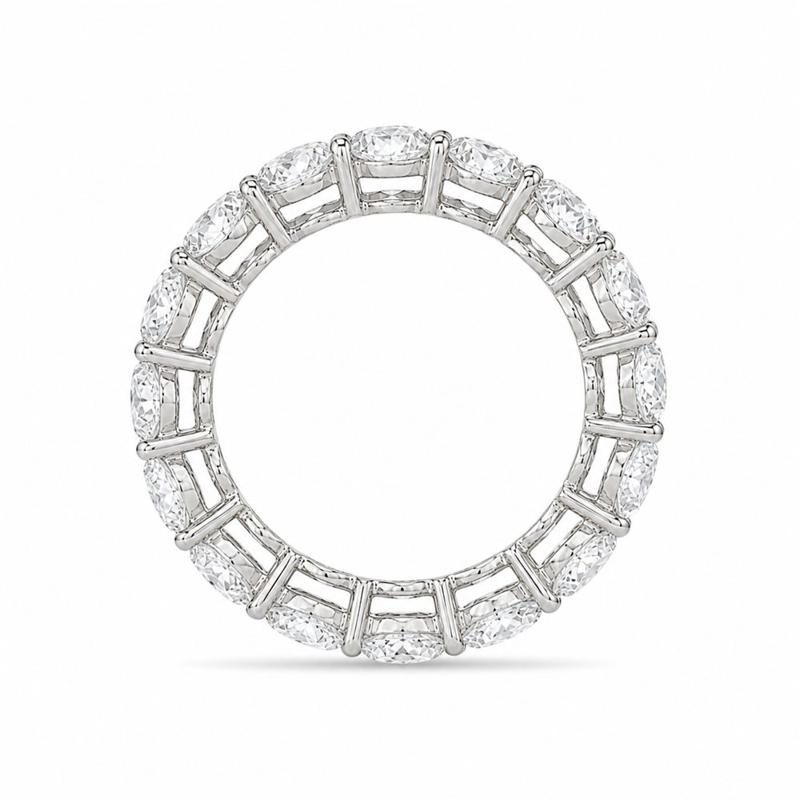 14 CTS Round Eternity Band in White gold, view 3