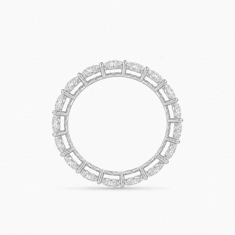 2 CTS Round Eternity Band in White gold, view 3