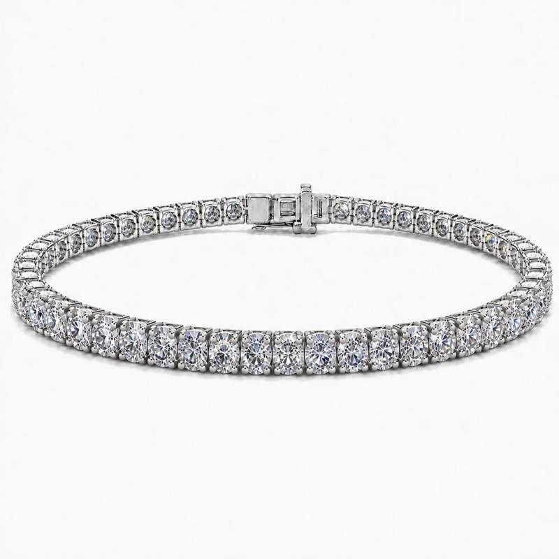 10 CTS Round Tennis Bracelet in White gold