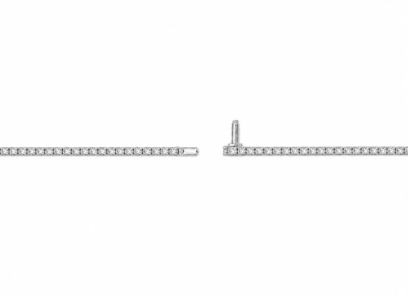 2 CTS Round Tennis Bracelet in White gold, view 3