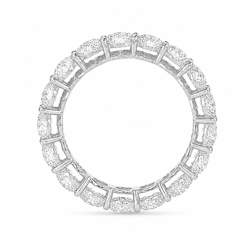 8 CTS Round Eternity Band in White gold, view 3